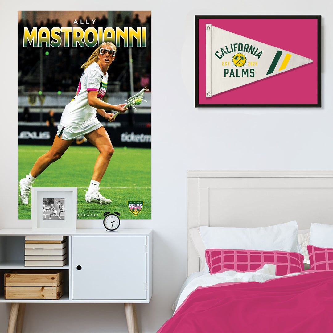 California Palms Retro Canvas Pennant